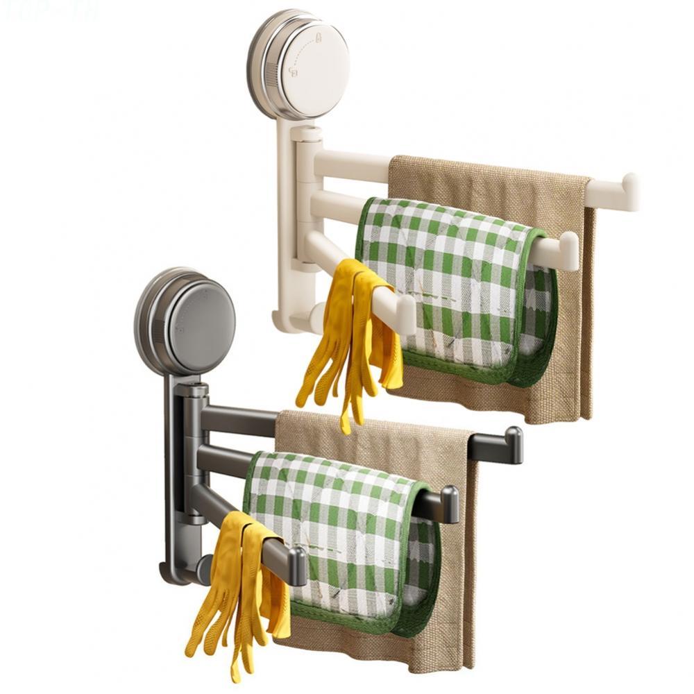 Suction Towel Rack Strong Suction Power 360° Seal No-Drill Installation