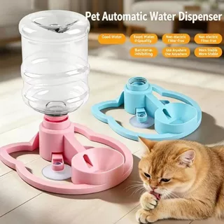 SHOUH แมวดื่ม|2-in-1 Design Splash-proof Pet Water Dispenser,ทนทานอัตโนมัติWater Renewal Anti Overturningฐานถ้วยดูดชามน้ําสัตว์เลี้ยงสําหรับสัตว์เลี้ยง