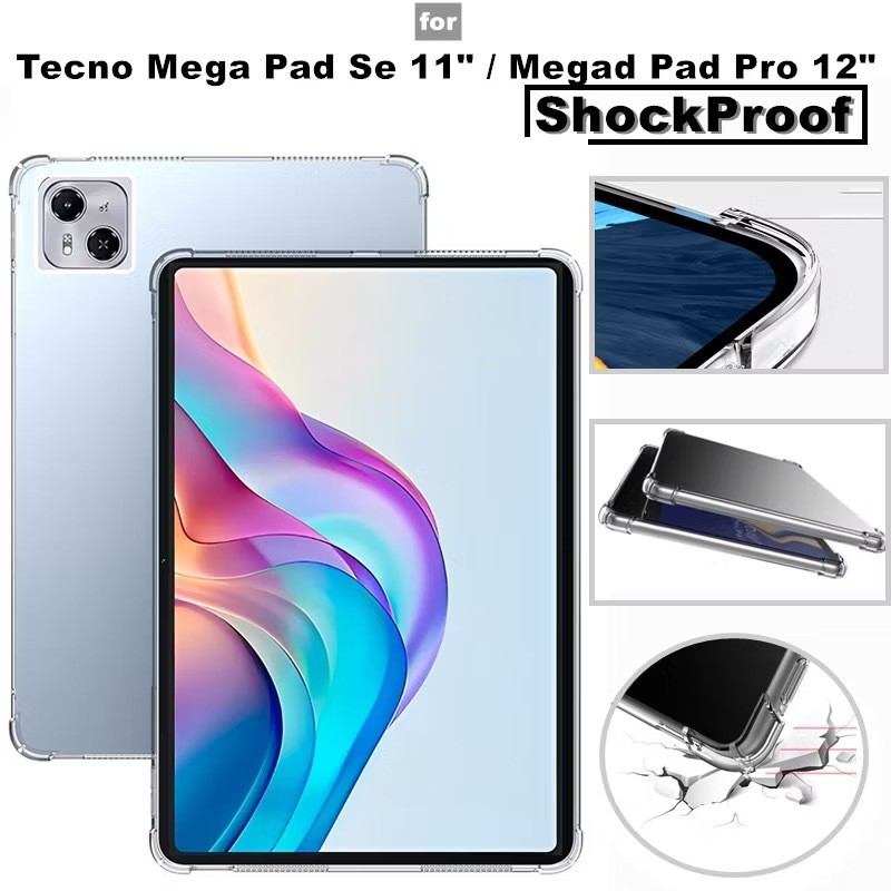 สําหรับ Tecno Megapad 11 Mega Pad SE 11 11.0 Mega Pad Pro 12 "Clear กันกระแทก Jelly Tpu แท็บเล็ตกรณี