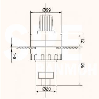 LA42DWQ-22 วอลุ่ม Potentiometer ความต้านทานแบบปรับได้ ไววาว Resistance Value 1K 2K 5K 10K 20K 50K 100K 200K 500K Ohm ...