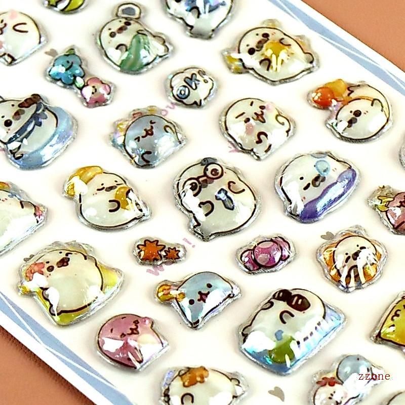 Zzz สติ๊กเกอร์ 3D น่ารัก สติ๊กเกอร์การ์ตูน Tiny Handcraft สติ๊กเกอร์ Reusing Tiny Patch