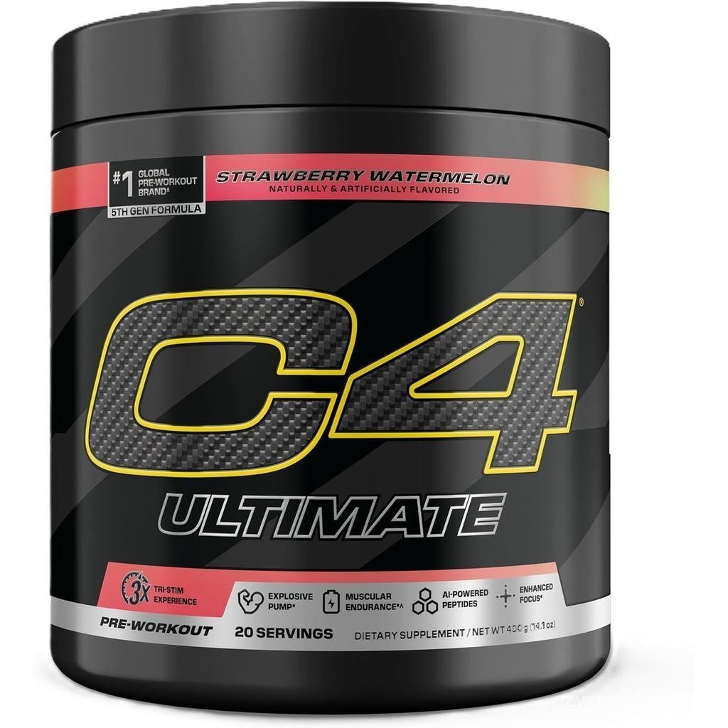 Cellucor C4 Ultimate Pre Workout Powder แตงโมสตรอเบอร์รี่ - อาหารเสริมพลังงาน Preworkout ปราศจากน้ํา