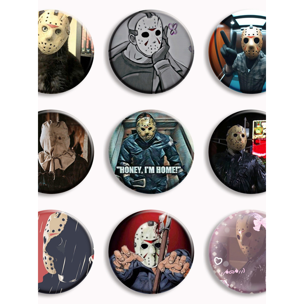 ฮิตเบอร์ 13 Friday Jason Mask Bar Badge Valley Black Friday Killer Jason เข็มกลัด Non-Guangu