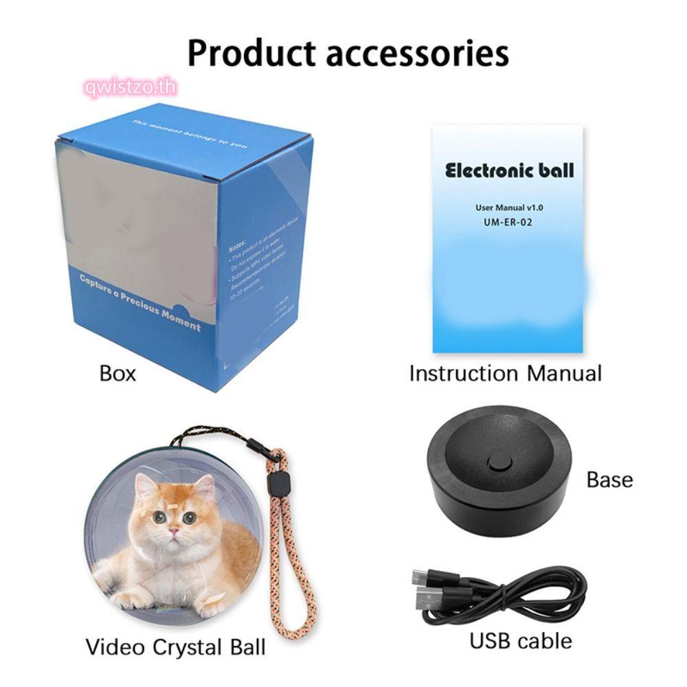 QWISTZO Video Display Ball, DIY Electronic Screen Crystal Ball, Pixel Display Effect Digital Video D
