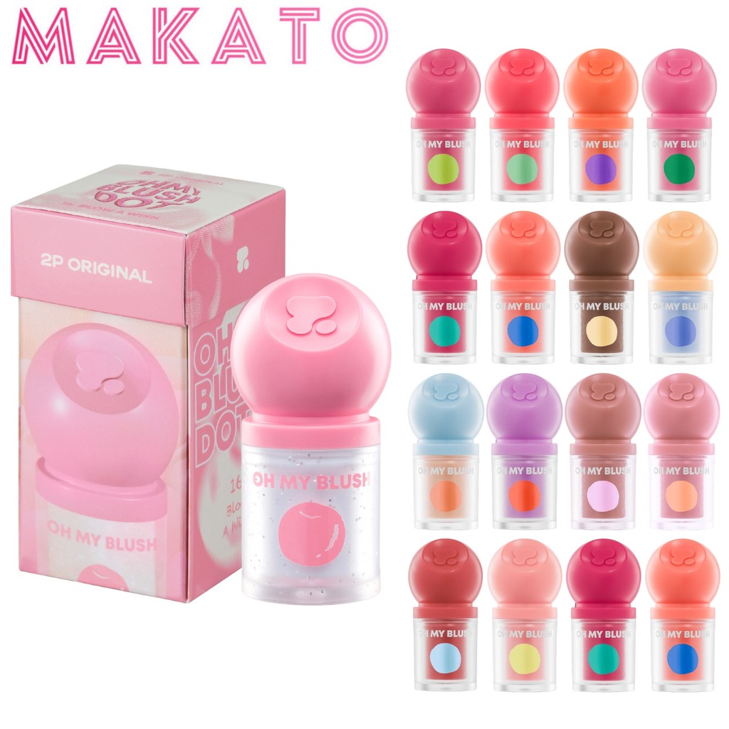 2P Origina OH MY BLUSH DOT ทูพี ออริจินัล บลัชออน สีชัด ติดทน เกลี่ยง่าย กันน้ำ กันเหงื่อ ขนาด 3g