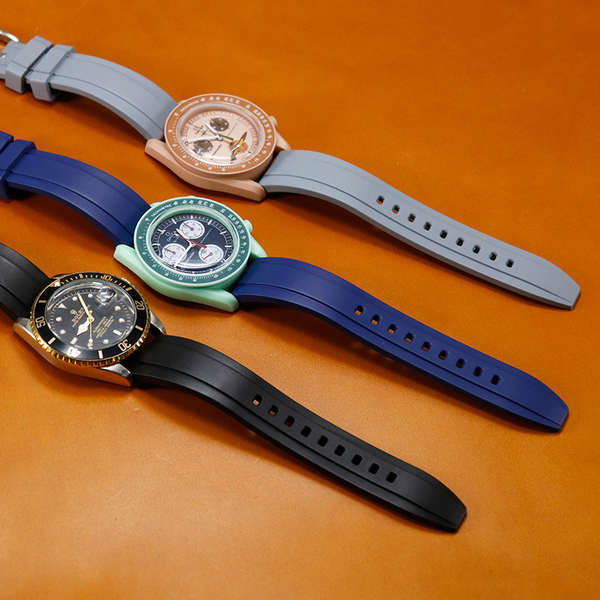 สายยางฟลูออไรด์ ปรับให้เข้ากับ Omega swatch swatch Joint Saturn Snoopy Watch 20mm