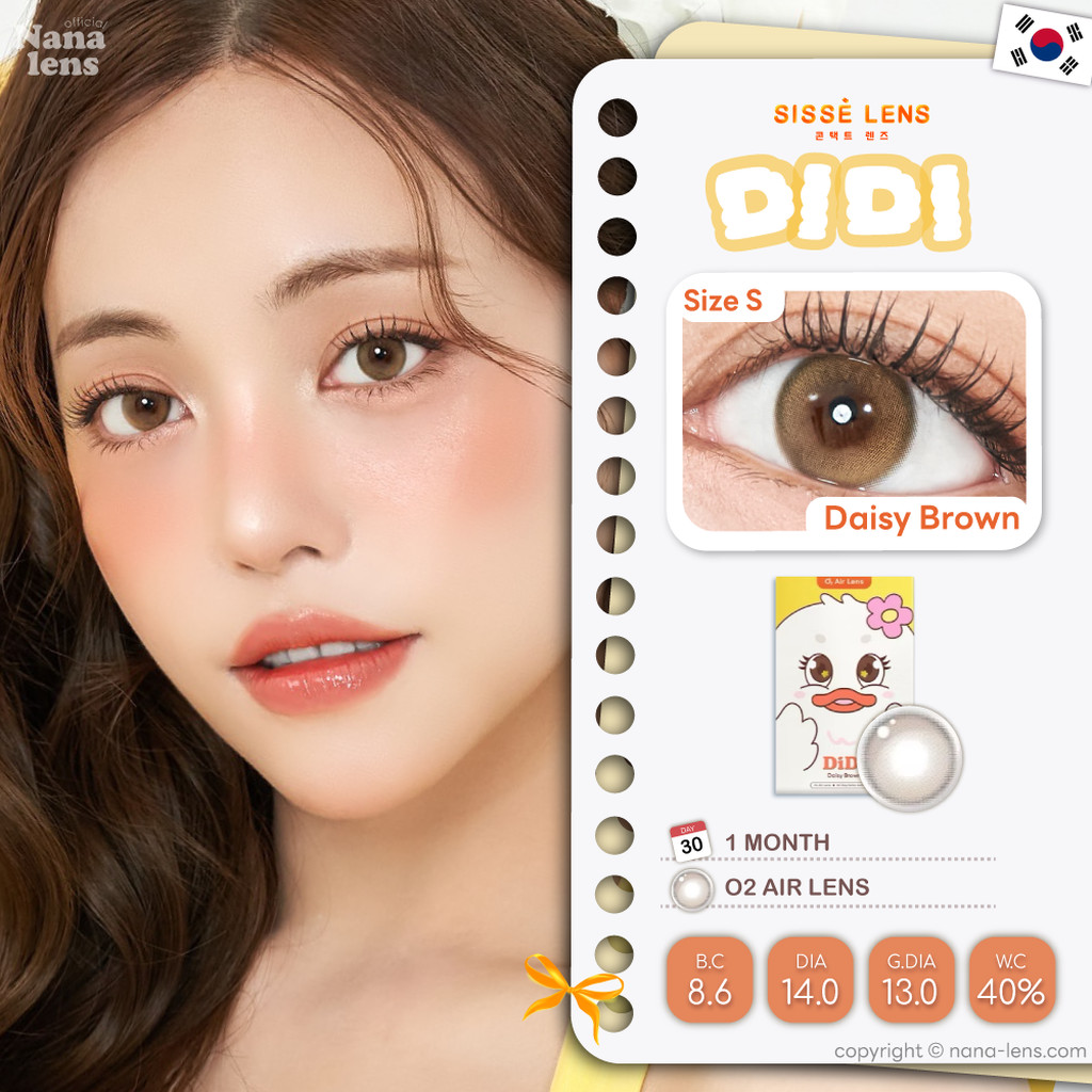 Sisse Lens รุ่น DiDi สี Daisy Brown คอนแทคเลนส์รายเดือน O2 Air lens