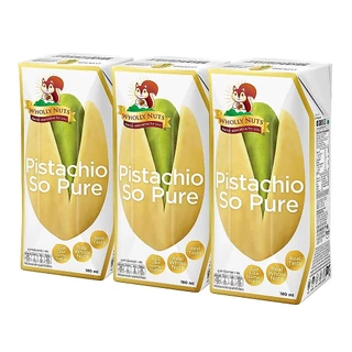 (ยกลัง)โฮลี่ นัทส์ นมพิสตาชิโอ ขนาด 180ml x pack of 3x12 (Pistachio Milk Wholly Nuts Brand)
