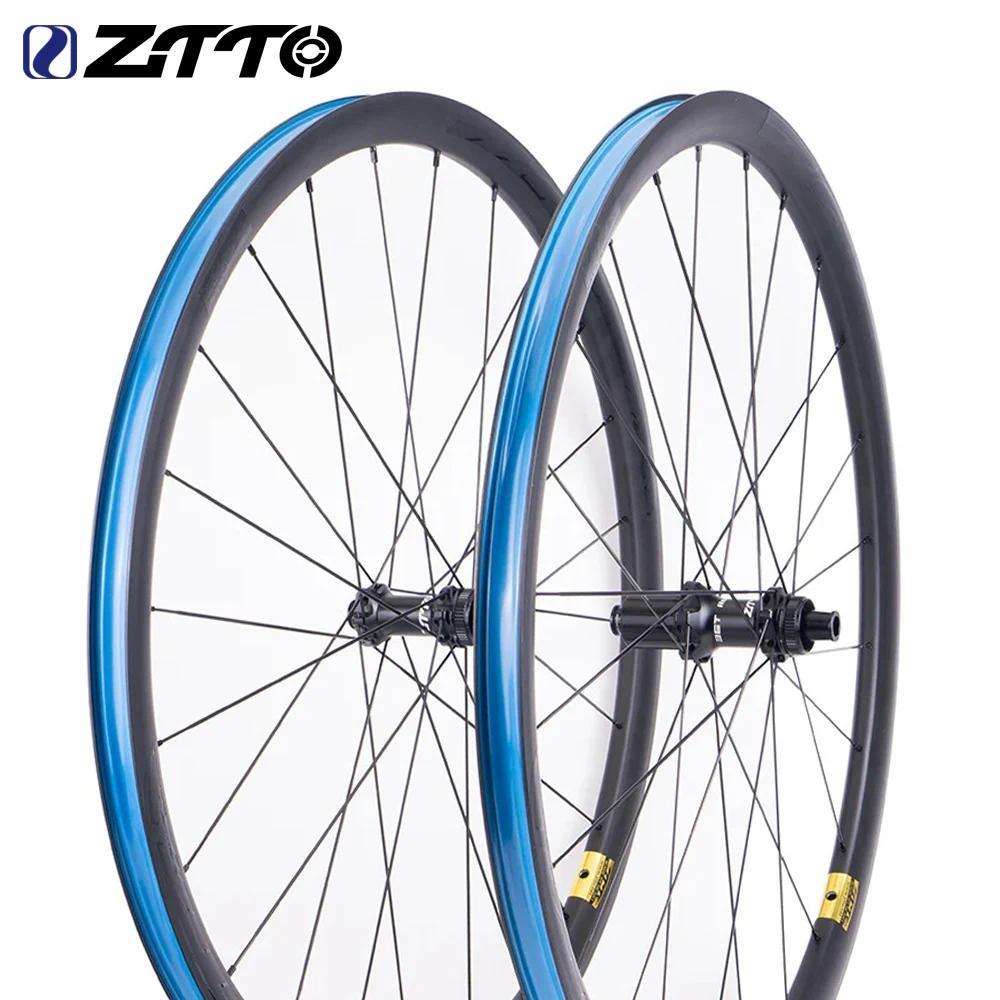ZTZTTO 700C Gravel Bike Wheelset CenterLock Disc Brake Wheel 30mm Depth 22mm Width Rim F/V HGR XDR H