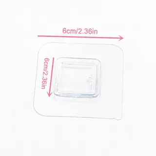 Dailt 1 ชิ้น Wall Self กาว Hook โปร่งใสชั้นวางลวด Wall Mount Stier ด้าน Fixing Patch สําหรับห้องครัวห้องน้ํา Gadget (TH)