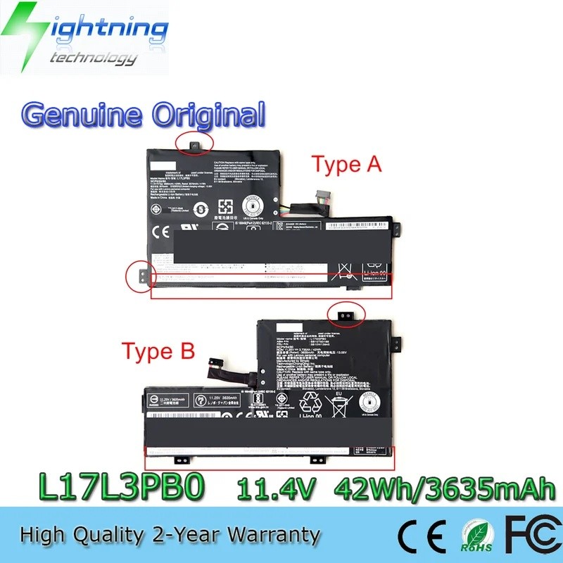 L17L3PB0 L17M3PB0 11.4V/11.25V 42Wh แบตเตอรี่โน้ตบุ๊คสําหรับ Lenovo Chromebook 100E 300E 500E Winboo