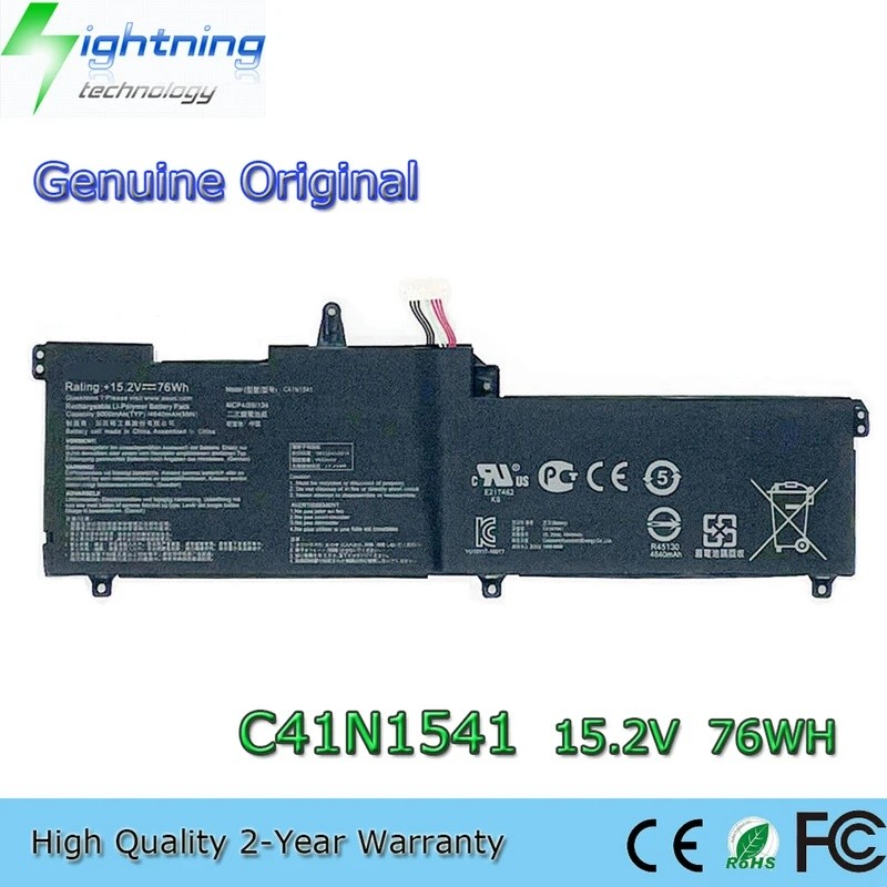 ของแท้ C41N1541 15.2V 76Wh แบตเตอรี่แล็ปท็อปสําหรับ Asus ROG Strix GL702 GL702V GL702VT GL702VM GL70