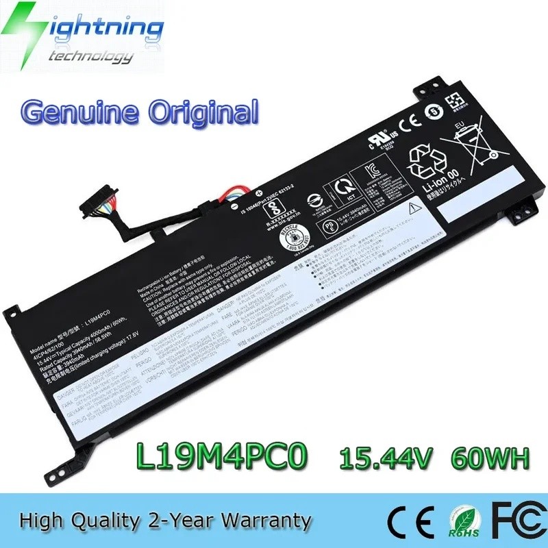 ใหม่ของแท้ L19M4PC0 15.4V 60Wh แบตเตอรี่แล็ปท็อปสําหรับ Lenovo Legion 5P-15IMH05 5i 15ARH05 15IMH05 