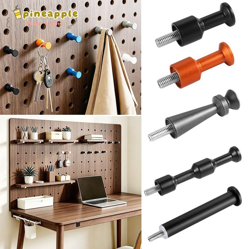 PINEAMY ผนัง Pegboard ตะขอ,โลหะฝังใส่ถั่ว Pegboard ตะขอเก็บ, Universal แขวนออกแบบ Punch ฟรีประหยัดพื