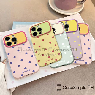 เคสลายจุดดอทเรียบง่าย ลายพิมพ์ข้อความ เคสไอโฟน17 สำหรับ IPhone 16 7 8 15 Plus XR X XS Max Air 12 11 13 14 Pro