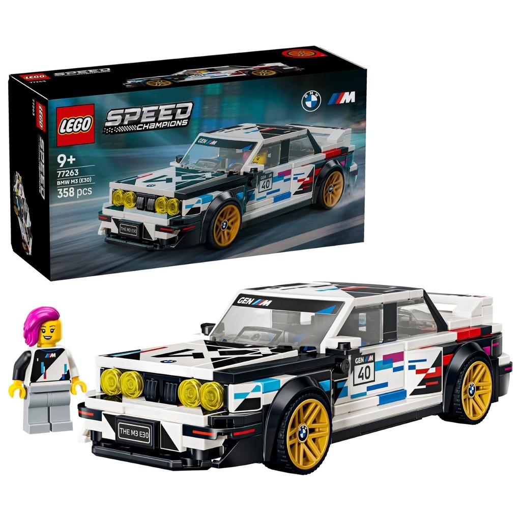 LEGO 77263 Speed Champions BMW M3 (E30) ชุดของเล่นตัวต่อ (358 ชิ้น)