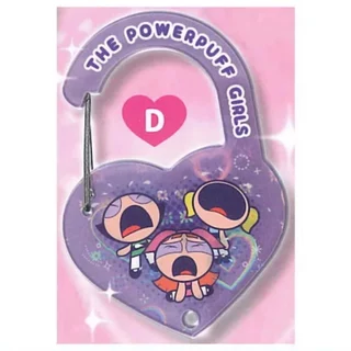 [BTF] Ready Stock Japan peanuts club Capsule Toy Powerpuff Girls Sparkling Buckle Love Lock Toy QM8B