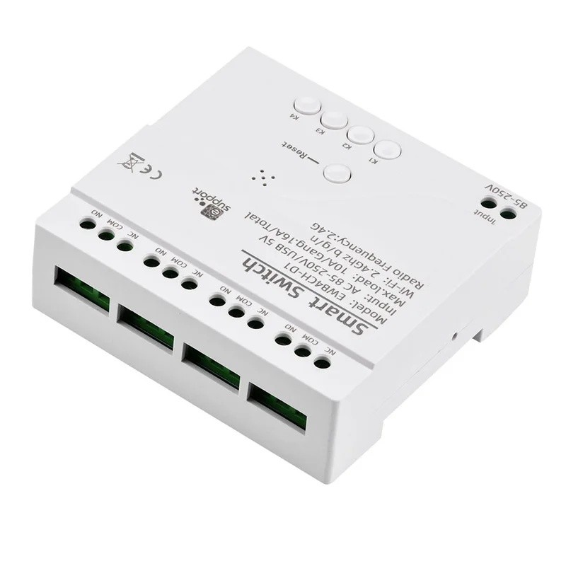 4CH DC7-32V AC85-250V EWelink EWB4CH-D1 WIFI สวิทช์สมาร์ทตัวรับสัญญาณปิด APP รีโมทคอนโทรลสวิทช์แห้งส