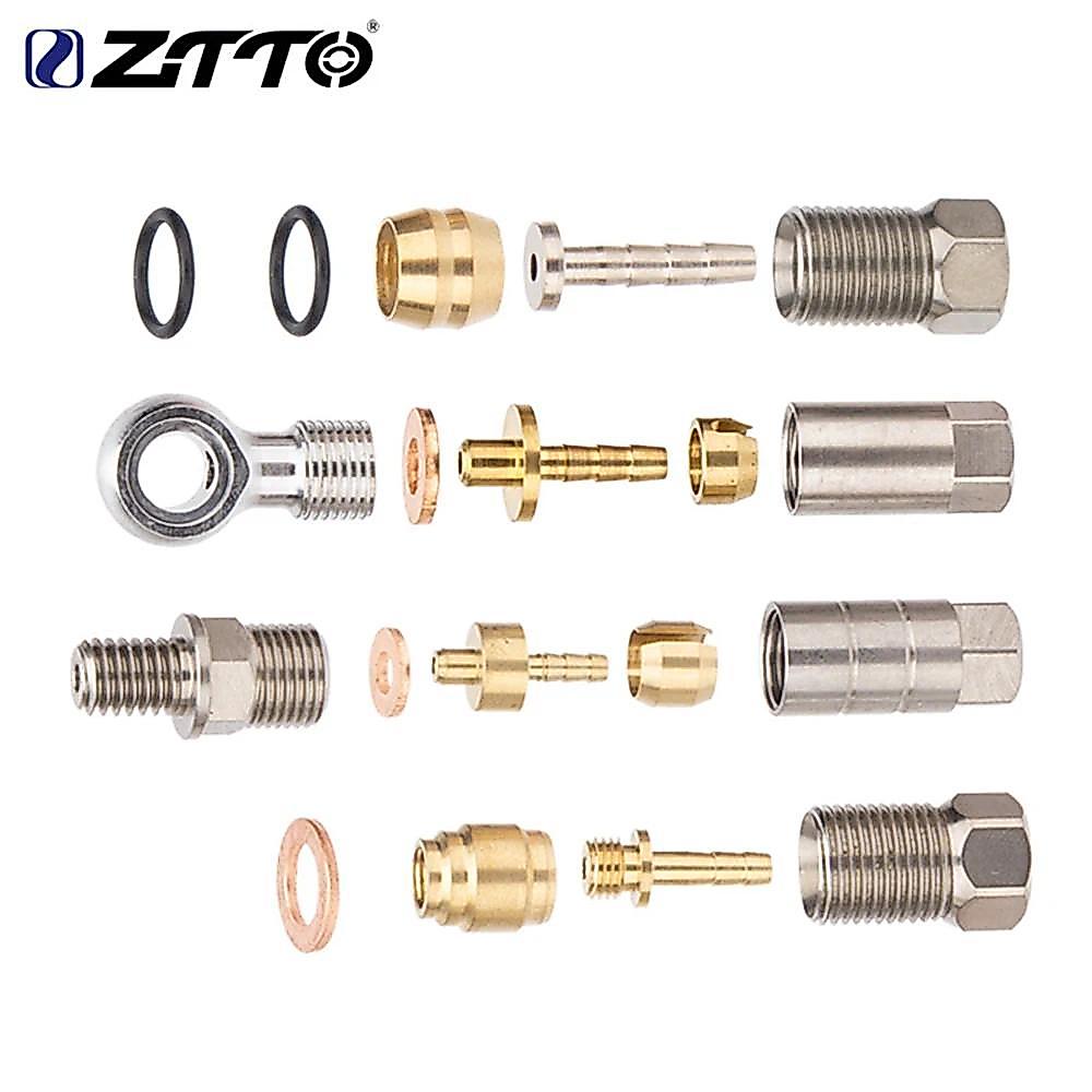ZTZTTO MTB Bike Hydraulic Disc Brake Connector Kit Disc Brake Needle Olive Connect Inserts Adapters 