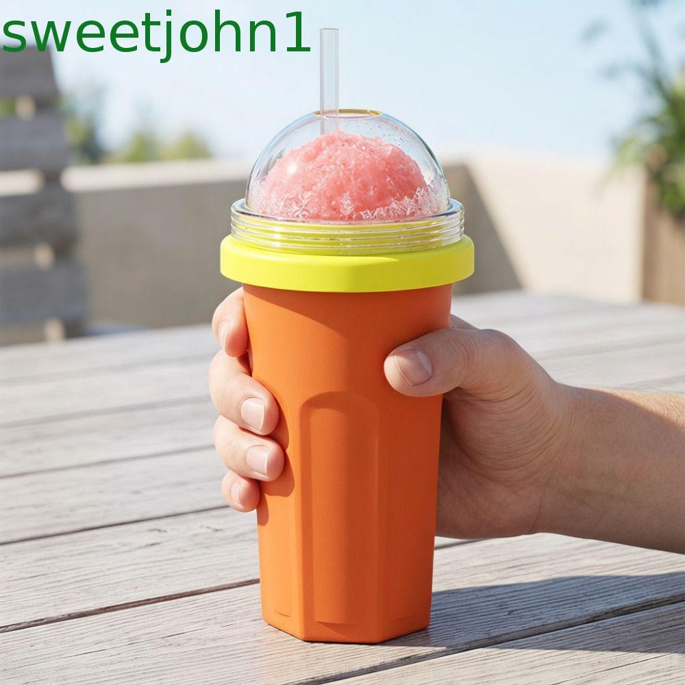 SWEETJOHN Slushy Maker Cup, Fast Cooling ความจุขนาดใหญ่ Smoothie Cup, นํากลับมาใช้ใหม่ป้องกันการรั่ว
