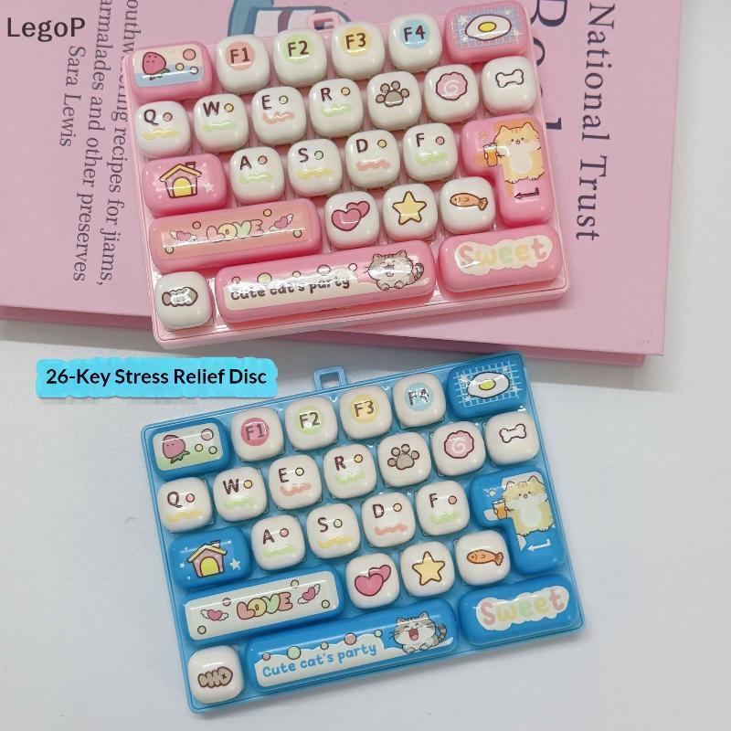 #ขายดี คีย์บอร์ดมินิ 26 คีย์ ของเล่นคลายเครียด แบบพกพา เสียงคลิก ASMR น่ารัก สำหรับเด็กและผู้ใหญ่