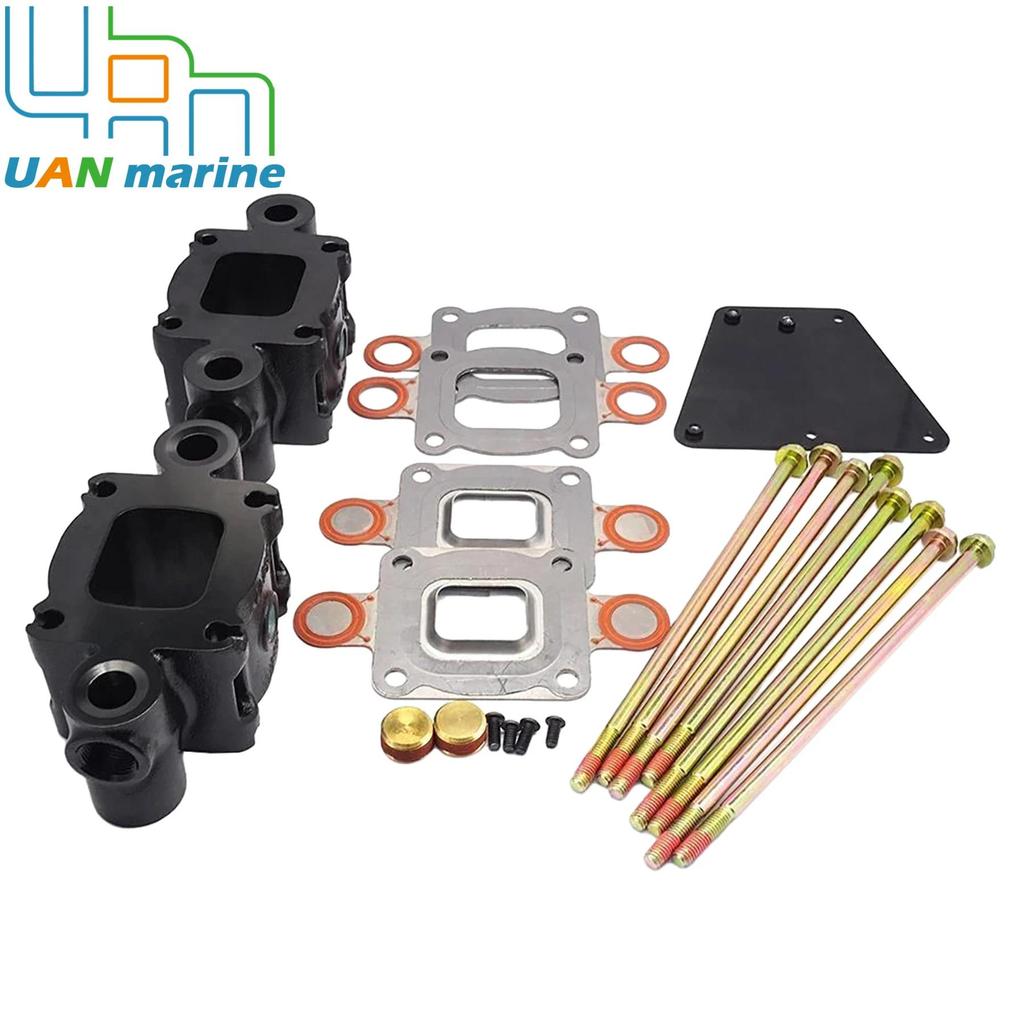 UM 864929A2 3 Inch Dry Joint Exhaust Spacer Riser Kit for Mercruiser V6 V8 4.3L 5.0L 5.7L 6.2L 350 3