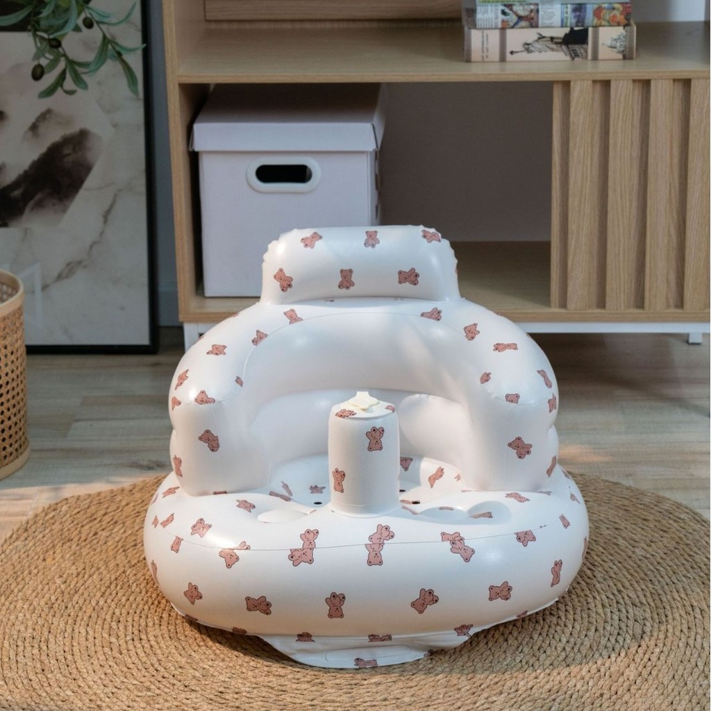 PVC Inflatable baby learning chair, foldable and portable, baby sofa for learning to sit, suitable f