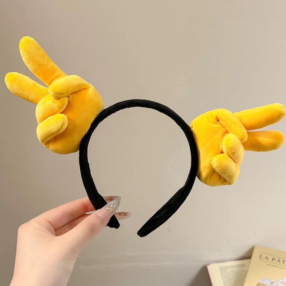 ตลก Gesture แถบคาดศีรษะหัวใจอุปกรณ์เสริมผม Hairband หัวสวมใส่ให้ Thumbs-up คอสเพลย์ผม Hoop Decor opl