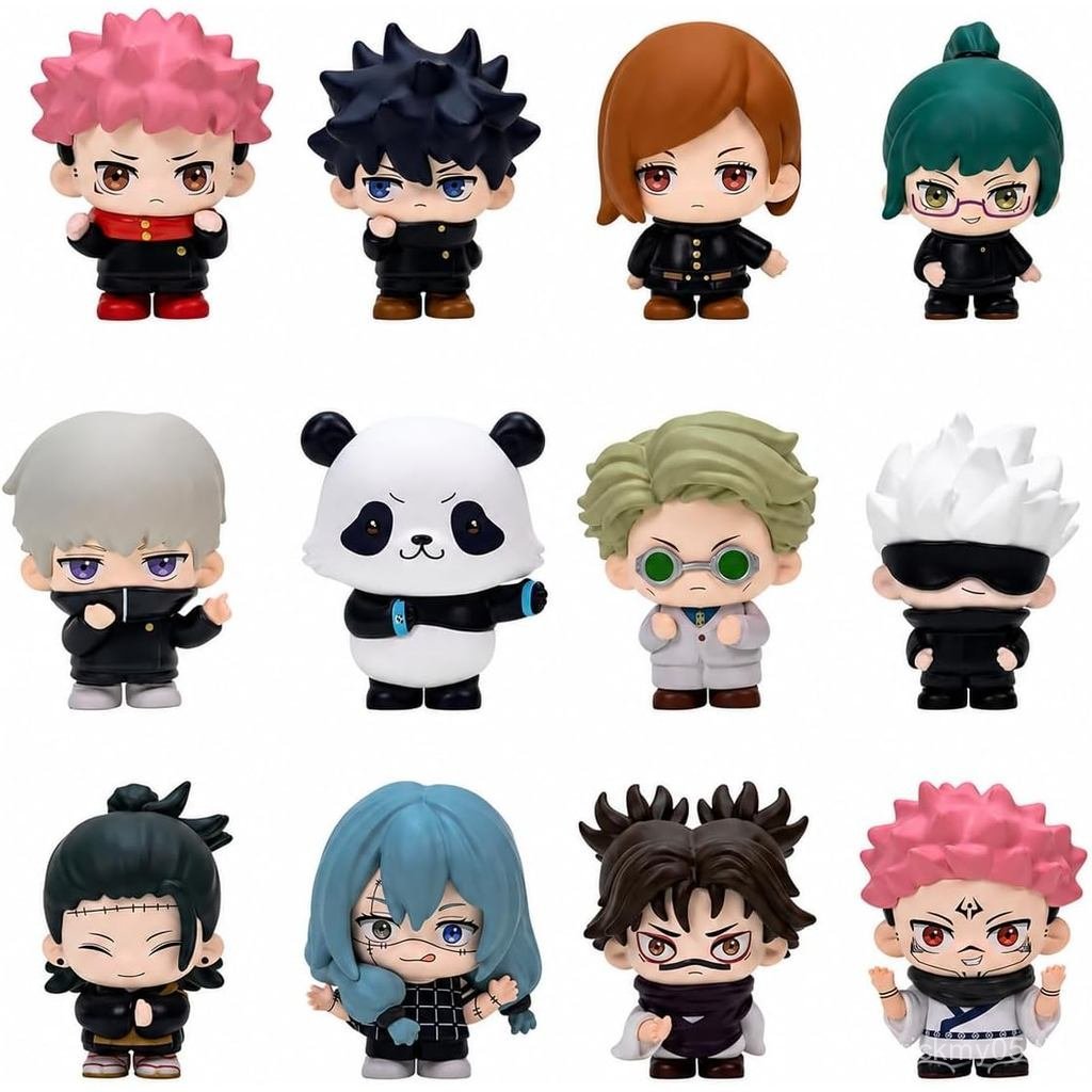 Puremind JJK Blind Box Mini Figures 12-Pack - อย่างเป็นทางการ Jujutsu Kaisen รูปชุด, Gojo Satoru, Yu