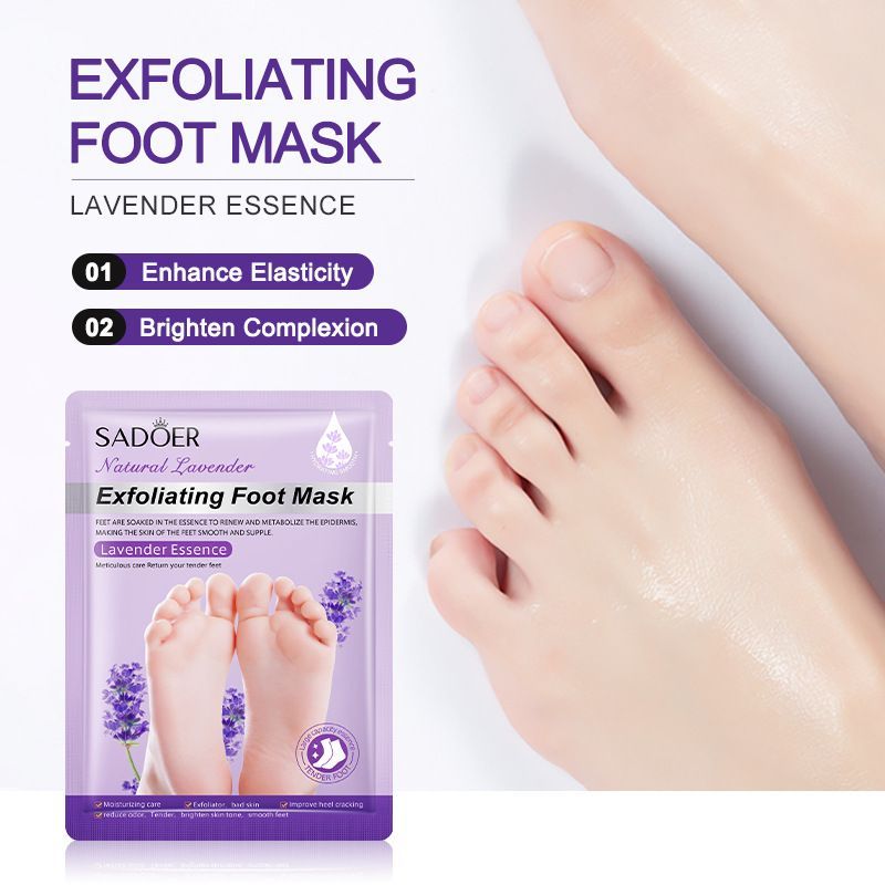 ขายร้อน#跨~~ Jing Foot Mask Foot Mask SADOER Lavender Moisturizing Exfoliating Whitening Fragrance lx