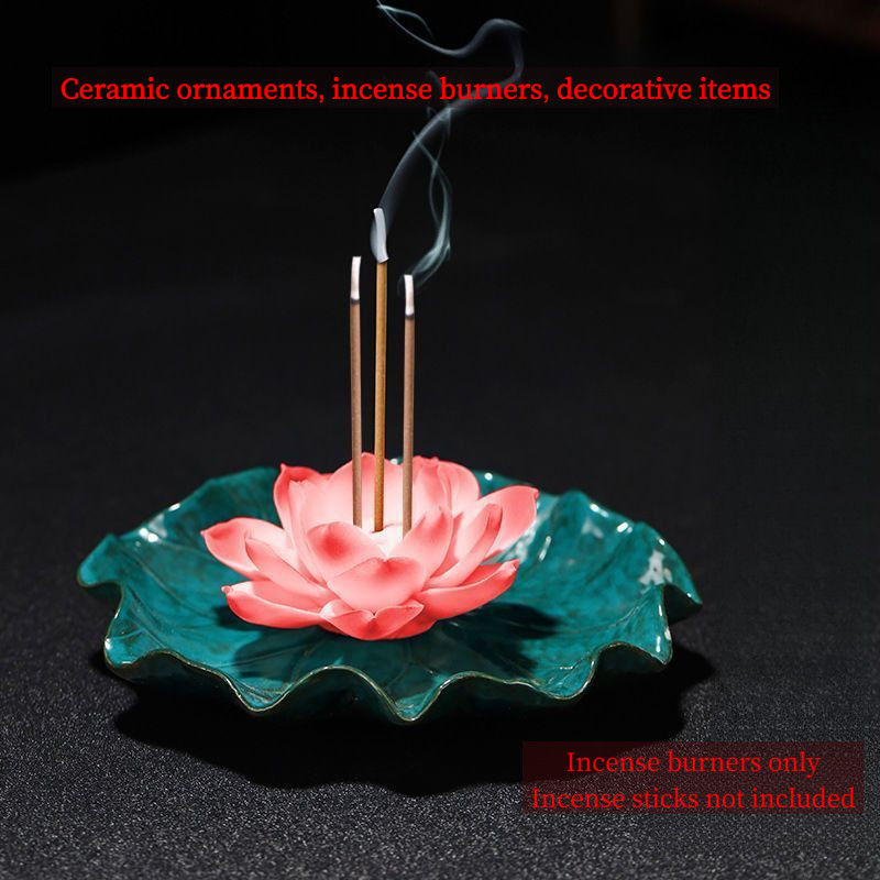 【พร้อมส่ง】กระถางธูป incense burner ที่วางธูปรูปดอกบัวเซรามิก เครื่องประดับสไตล์เซนสำหรับตกแต่งบ้าน มัลติฟังก์ชั่น