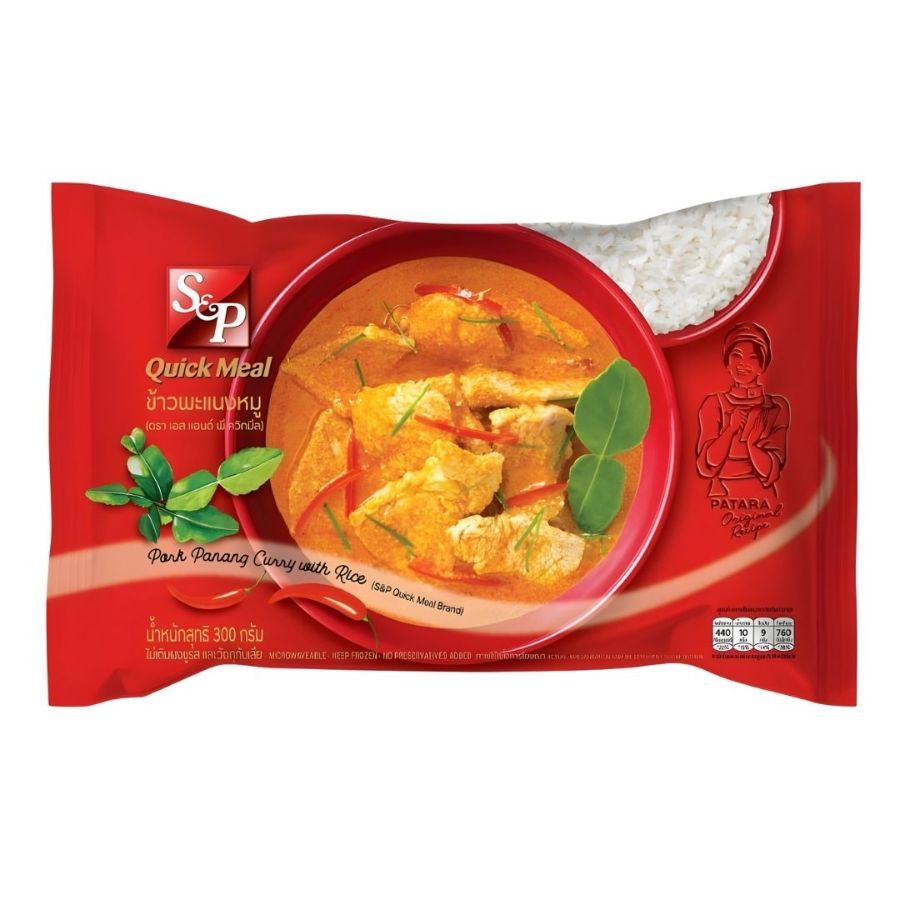 เอสแอนด์พี ข้าวพะแนงหมู S&P Panang Pork Curry Rice 300g.
