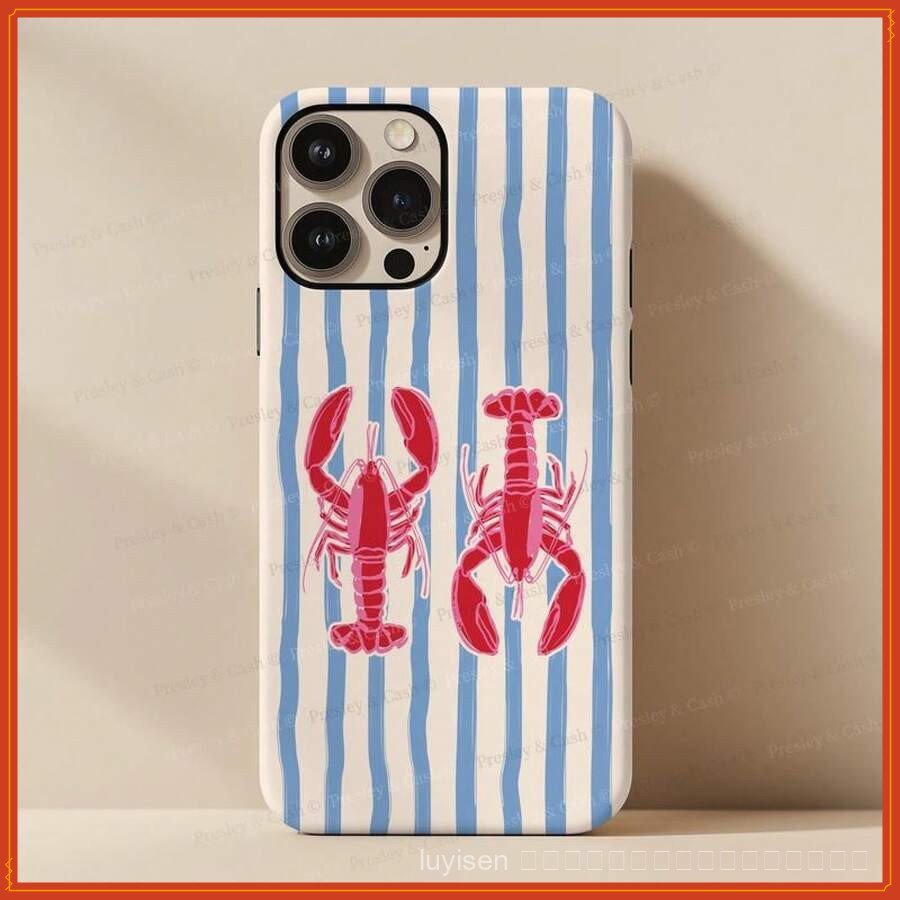 เคสกุ้งก้ามกราม Fisherman Aesthetic Phone Cases Coastal 16 Case Cute Summer Phone Case La Dolce Vita
