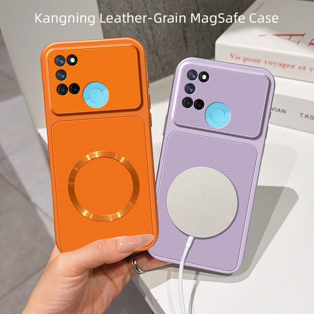 ใช้ได้กับ Realme7i Realmec17 Realme 7i RMX2101 c17 RMX2103 พร้อมแหวนแม่เหล็กชาร์จและเคสโทรศัพท์หนังด
