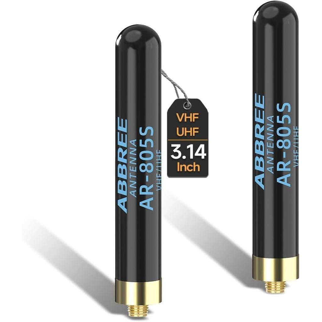 ABBREEE Dual Band Ham เสาอากาศ VHF/UHF 144/430Mhz 3.14  SMA- หญิง AR-805S Plus ว Stobby สั้นเสาอากาศ