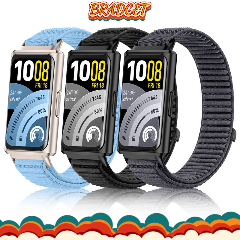 สายรัดไนล่อนกีฬา for Huawei Band 11/11 Pro อุปกรณ์เสริมสร้อยข้อมือเข็มขัดระบายอากาศ for Huawei Band 10 9 8 NFC