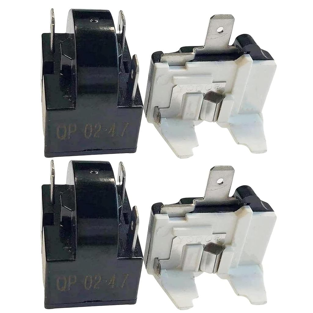 2 แพ็ค QP2-4.7 QP2-4R7 4.7 Ohm ตู้เย็น 3 ขา PTC เริ่มต้น/Starter รีเลย์ตู้เย็น Overload Protector เห