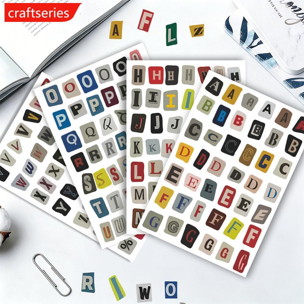 CRAFTSERIES Vintage Retro ตัวอักษรสติกเกอร์ Scrapbooking Journal สติกเกอร์ Planner Diy Craft Decorat