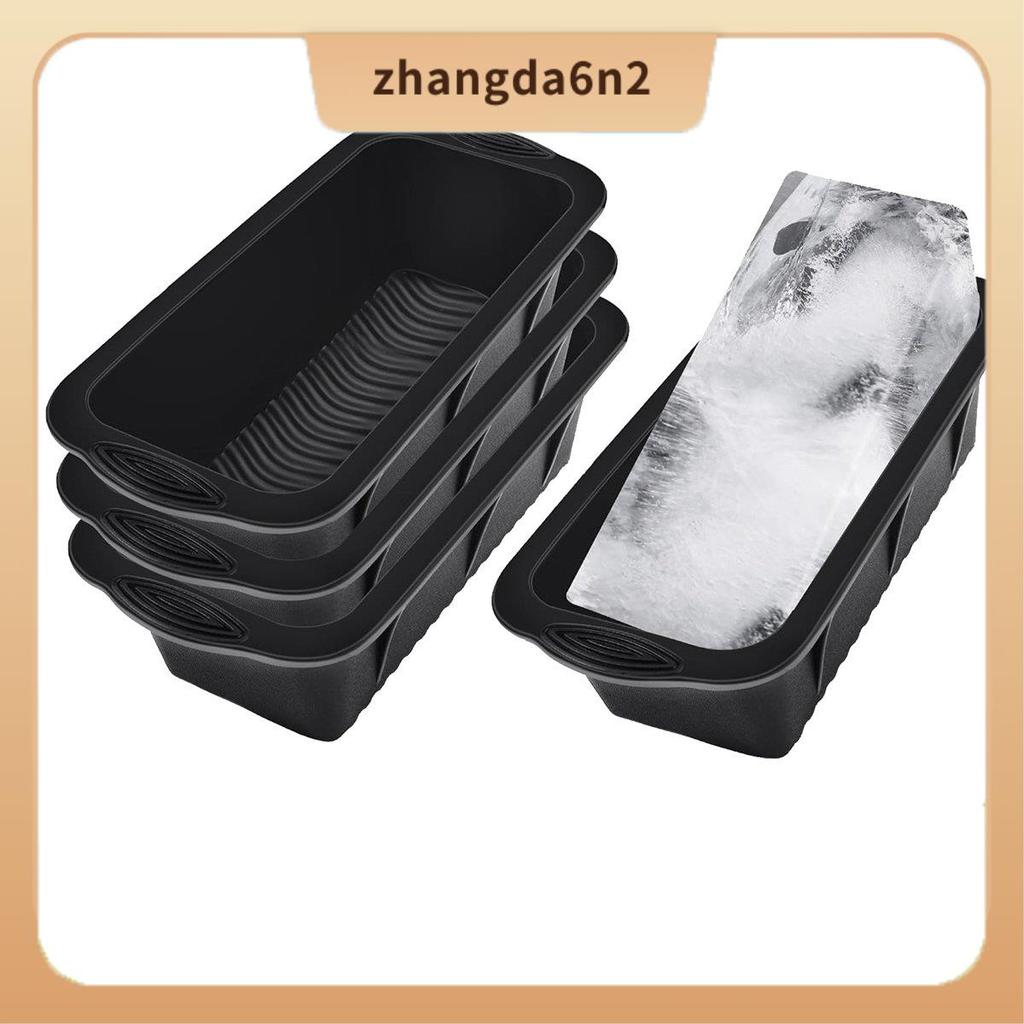 In Stock4 ชิ้น Ice Block Mold 9.4Lbs Ice-Cubes สําหรับ Cold Plunge หรือ Coolers สีดําซิลิโคนน้ําแข็ง