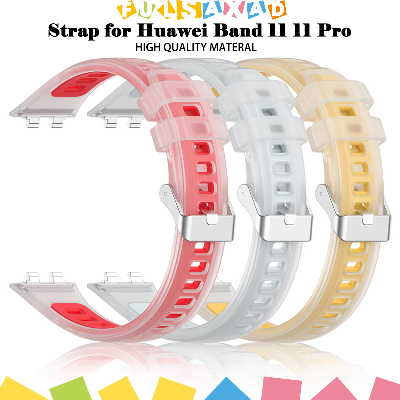 สายซิลิโคนใส for Smartwatch Huawei Band 11 11 Pro สายรัดยาง สายรัดข้อมือสร้อยข้อมือ for Huawei Band 11