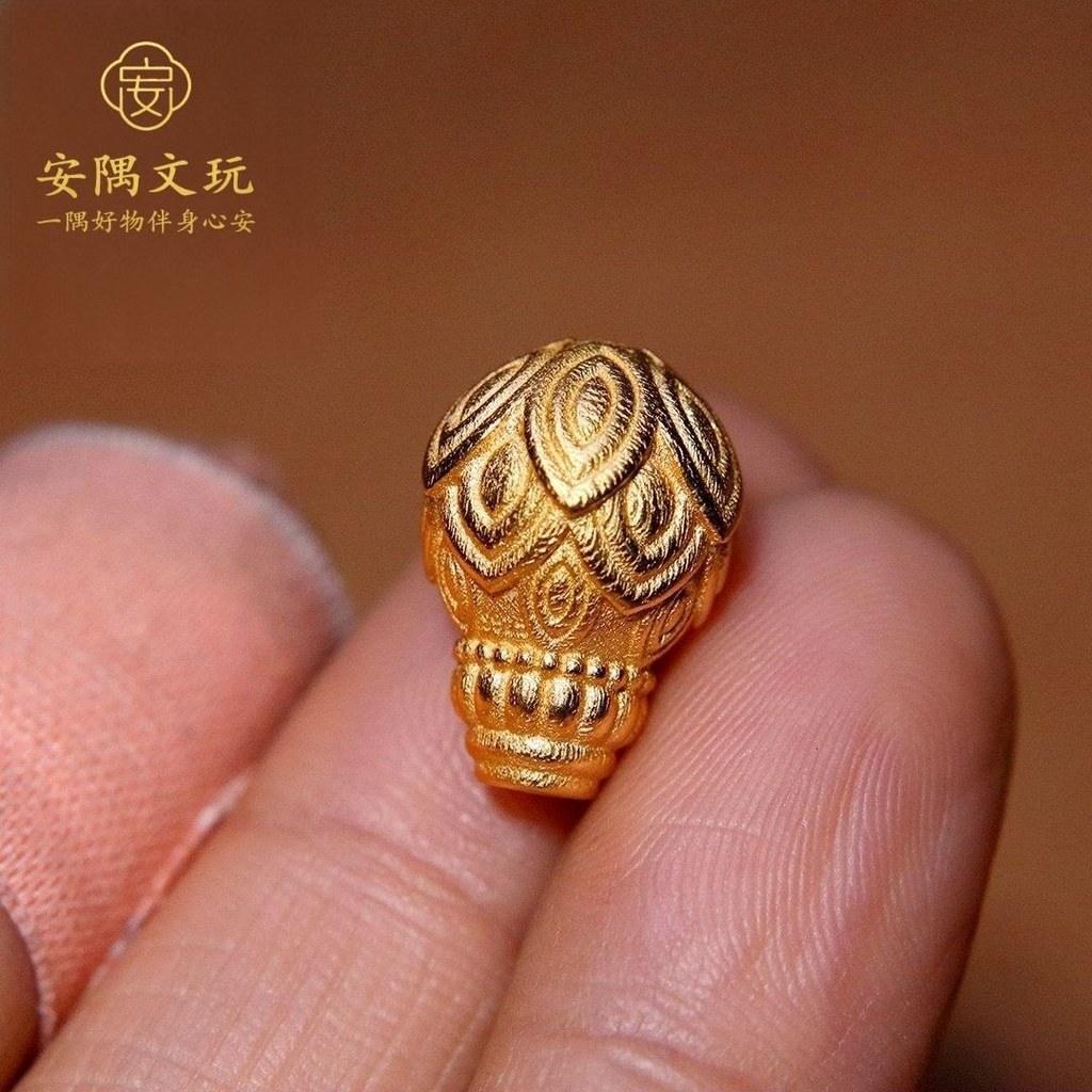 เงินสเตอร์ลิง 925 เงิน Gold-Plated Lotus Tee พระพุทธรูปหัว King Kong Star Moon Bodhi สร้อยข้อมือสร้อยข้อมือ diy Wenwan อุปกรณ์เสริมอุปกรณ์เสริม