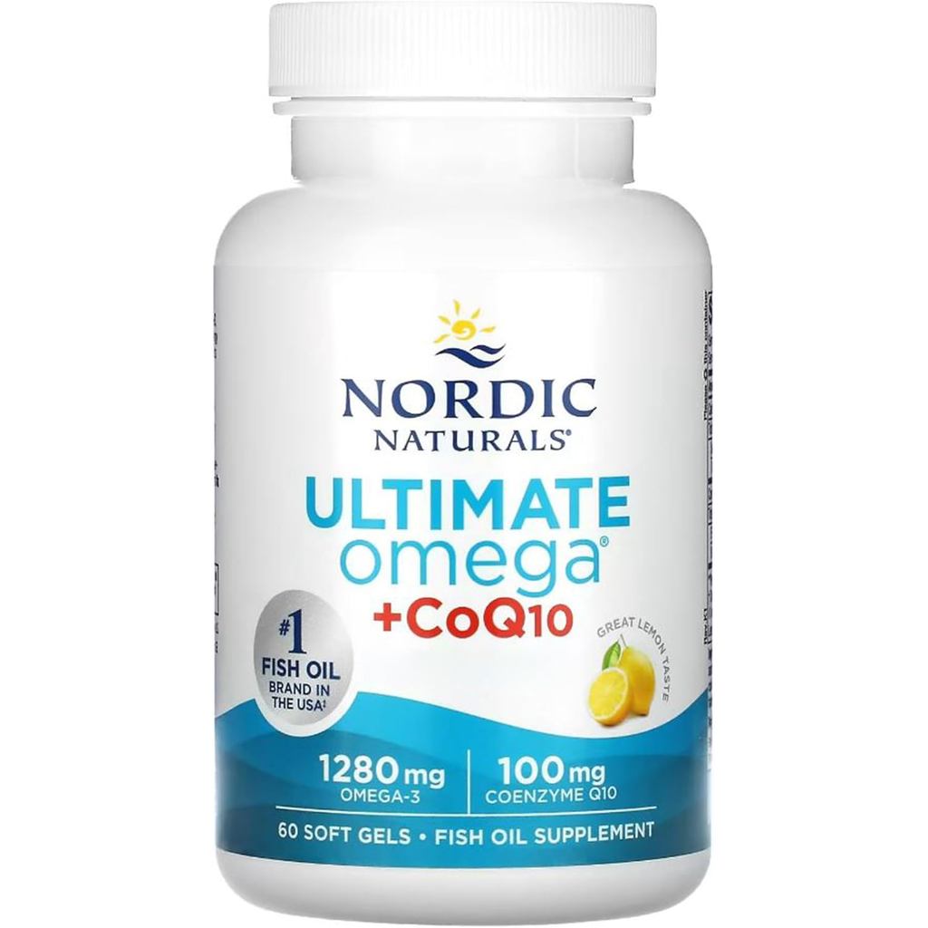 Nordic Natural Ultimate Omega-3+CoQ10 บรรจุ 1280mg Omega-3 รวยใน EPA, DHA และ Coenzyme Q10, High Dos