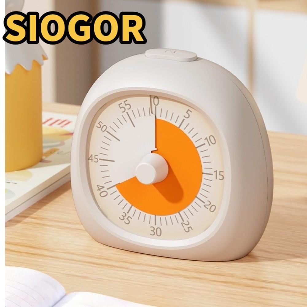 SIOGOR Visual Timer, Focus Aid Silent Countdown Timer, ที่มีประโยชน์ 60 นาทีพลาสติก Study Timer Kitc