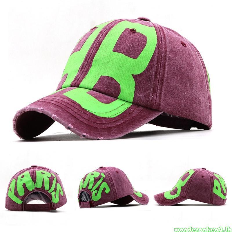 Wonderpakea2 Graffiti Peaked Cap B-word เบสบอลหมวกปรับฤดูร้อน Sunhat Racing หมวกสําหรับออกกําลังกาย 