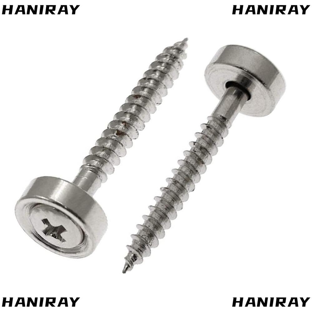 HANIRAY 4 ชิ้นกีตาร์คอ Joint Bushings, โลหะเงินกีตาร์คอสกรู, พรีเมี่ยมกีตาร์คอ Joint Ferrules กีตาร์
