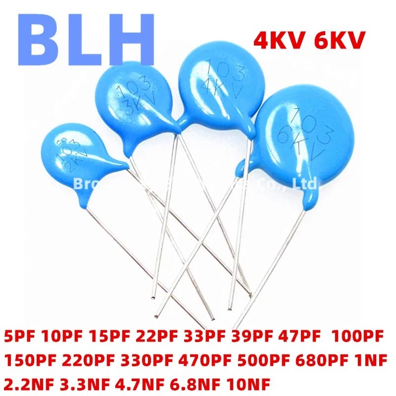 20PCS แรงดันสูงเซรามิคตัวเก็บประจุ 4KV 6KV 4000V 6000V 330PF 331 470PF 471 500PF 501 680PF 681 1NF 1