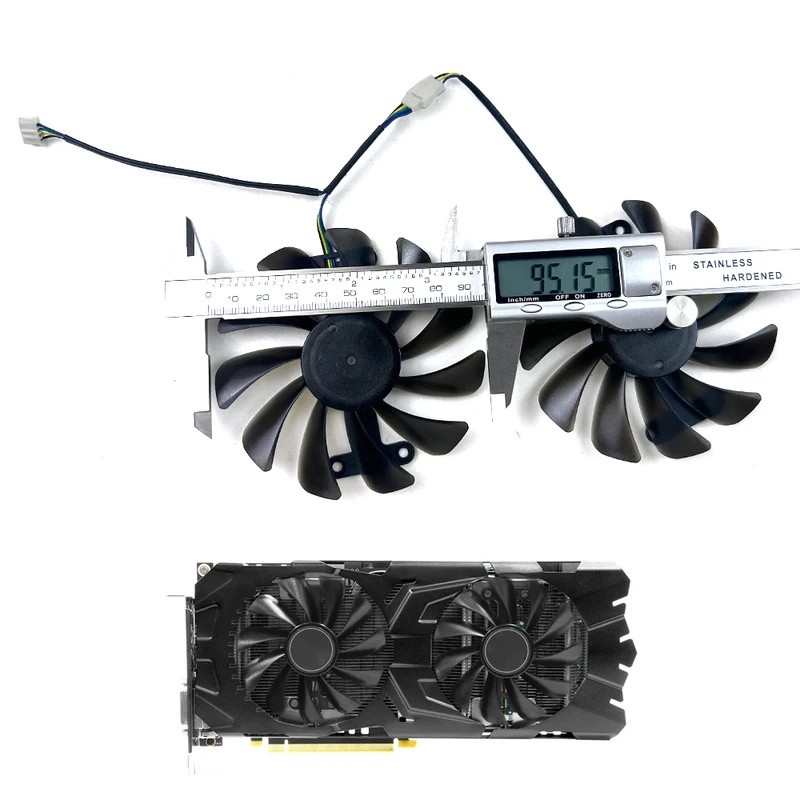 * ใหม่ Cooling 95 มม.4PIN GTX1070 1070Ti GTX1080 พัดลมสําหรับ KFA2 GALAX GeForce GTX 1070 1070Ti 108