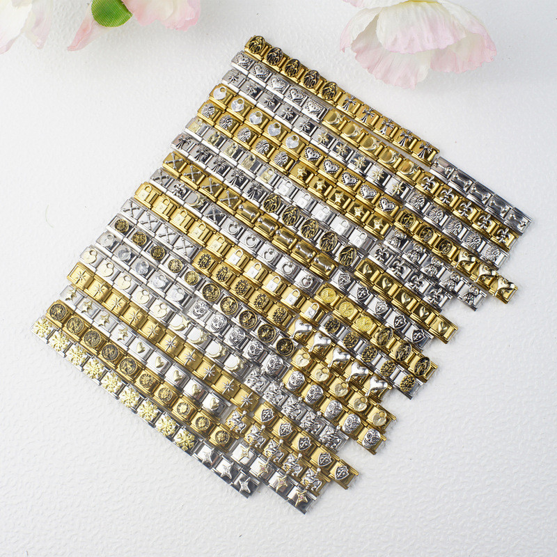ขายร้อน Fast Shipping ใหม่อิตาเลี่ยนโมดูลสร้อยข้อมือ Retro Unique Group สร้อยข้อมือ diy เย็บฟรี Char