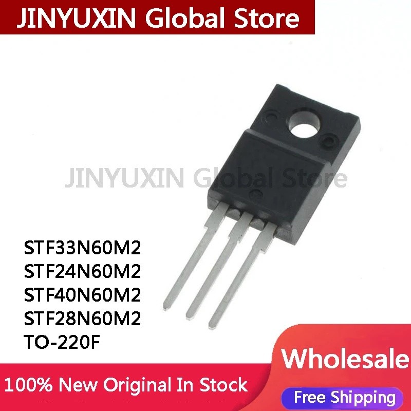 5 ชิ้น STF33N60M2 STF24N60M2 STF40N60M2 STF28N60M2 TO-220F ขายส่ง Field Effect ทรานซิสเตอร์