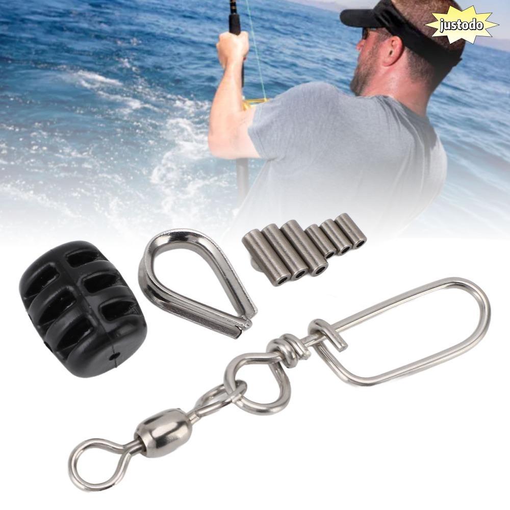 JUSTO Downrigger Stopper Kit, ตกปลา Snap Swivel 360 หมุน Downrigger Line Stopper, สแตนเลสทนทาน Downr